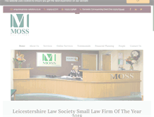 Tablet Screenshot of moss-solicitors.co.uk